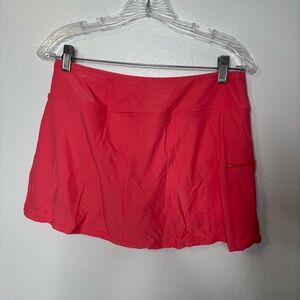 Beach House Coral Pink Swim Skort Built-In Shorts Size 10